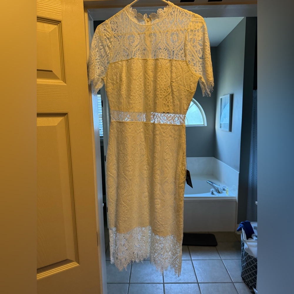 Lace white dress